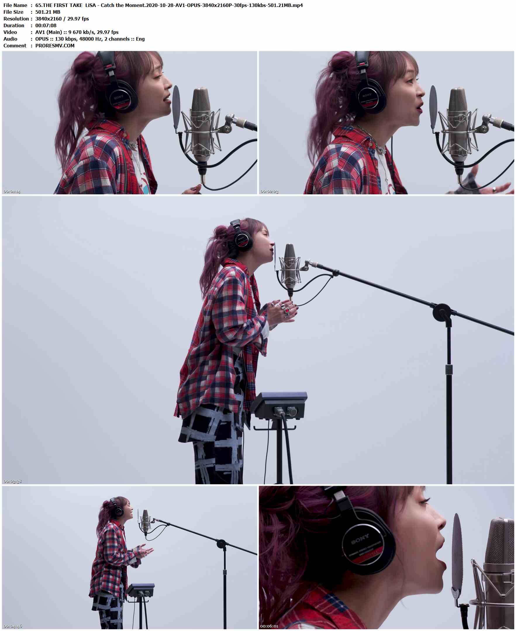 65.THE FIRST TAKE LiSA - Catch the Moment.2020-10-28-AV1-OPUS-3840x2160P-30fps-130kbs-501.21MB官方MV_高清MV